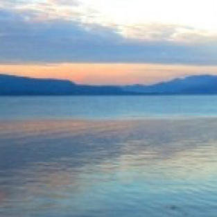 Sky, Mountains, Water